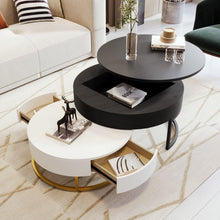 Load image into Gallery viewer, Modern Round Lift-Top Nesting Coffee Tables With 2 Drawers
