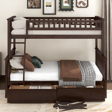 Load image into Gallery viewer, Bunk Bed With Drawers, Convertible Storage Bed
