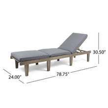 Load image into Gallery viewer, Ariana - Wood Chaise Lounge With Cushion
