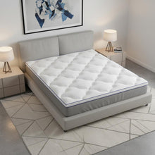 Load image into Gallery viewer, 2" White Cotton Extra-long Twin Mattress Topper
