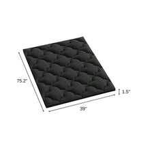 Load image into Gallery viewer, 2" Black Cotton Twin Mattress Topper
