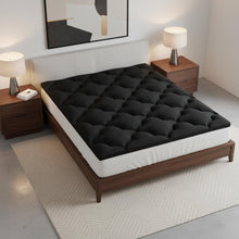 Load image into Gallery viewer, 2" Black Cotton Twin Mattress Topper
