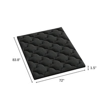 Load image into Gallery viewer, 2" Black Cotton Twin Mattress Topper
