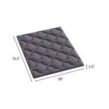 Load image into Gallery viewer, 2" Dark Gray Cotton Extra Long Twin Mattress Topper
