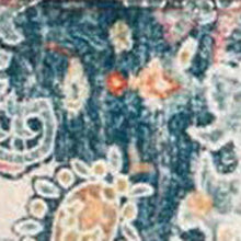 Load image into Gallery viewer, 3' X 5' Ivory Pink And Blue Medallion Distressed Washable Area Rug
