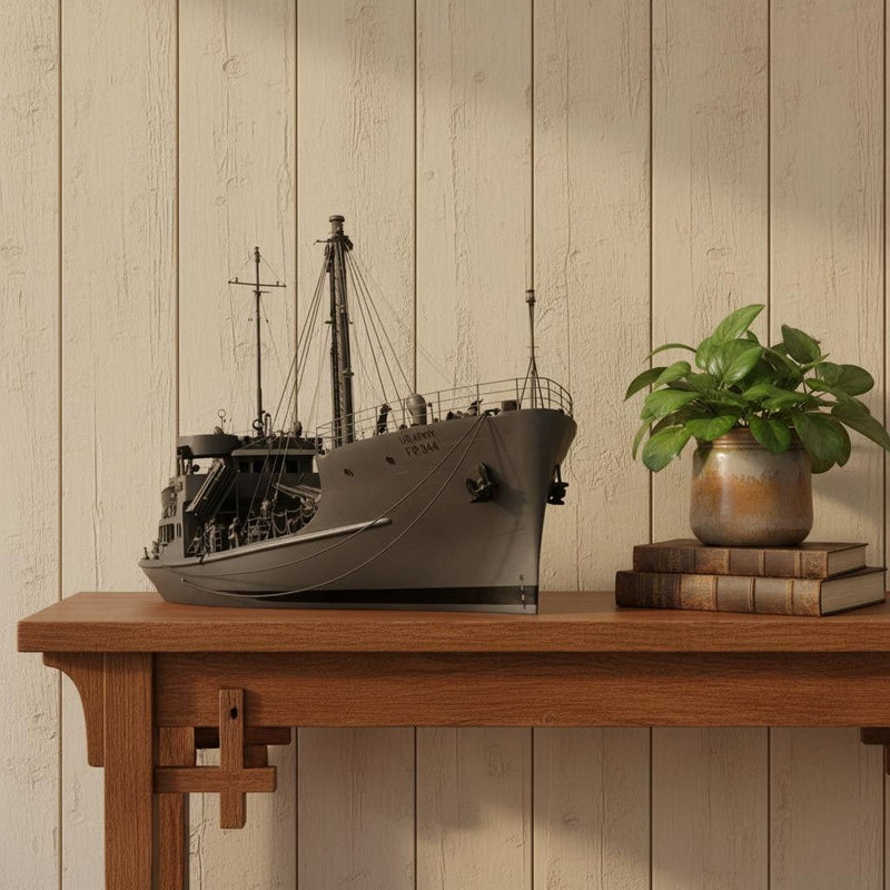 Hand Painted Model Boat (624259) - Dark Gray