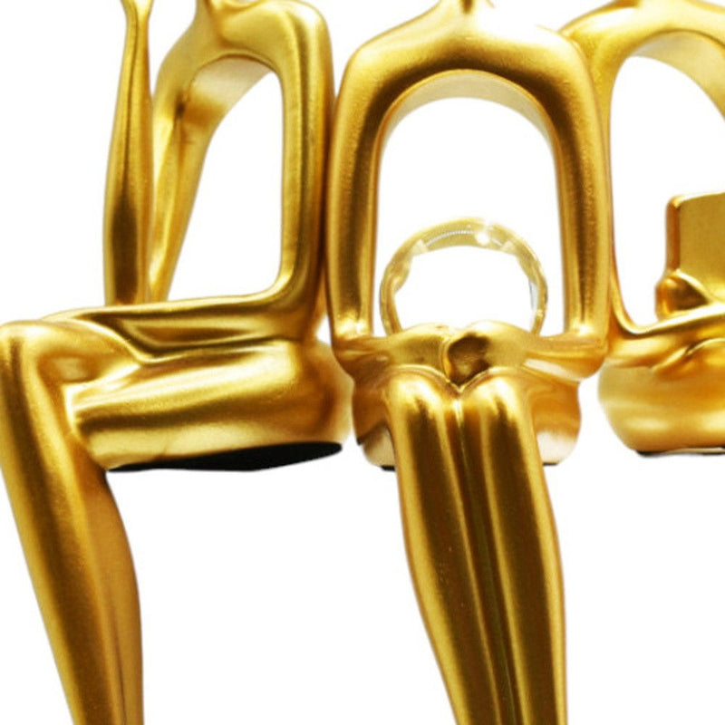 People Tabletop Sculpture (Set of 3) - Gold