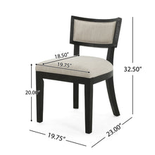 Load image into Gallery viewer, Farmhouse Style Fabric Upholstered Side Dining Chair Set
