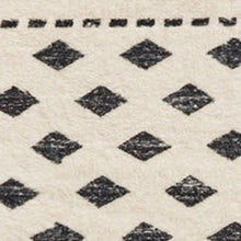 Load image into Gallery viewer, 3' X 5' Beige And Black Geometric Washable Area Rug
