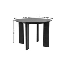 Load image into Gallery viewer, 42" Black Solid Wood Round Top Dining Table

