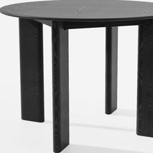 Load image into Gallery viewer, 42" Black Solid Wood Round Top Dining Table
