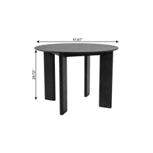 Load image into Gallery viewer, 42" Black Solid Wood Round Top Dining Table
