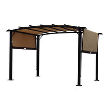 Load image into Gallery viewer, Outdoor Patio Pergola Gazebo - Steel Frame Sun Shelter With Retractable Canopy
