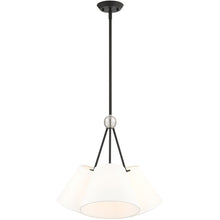 Load image into Gallery viewer, 21" Three Light Dimmable Chandelier With Shades - Black
