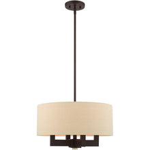 Load image into Gallery viewer, Four Light Dimmable Chandelier With Shades - Bronze
