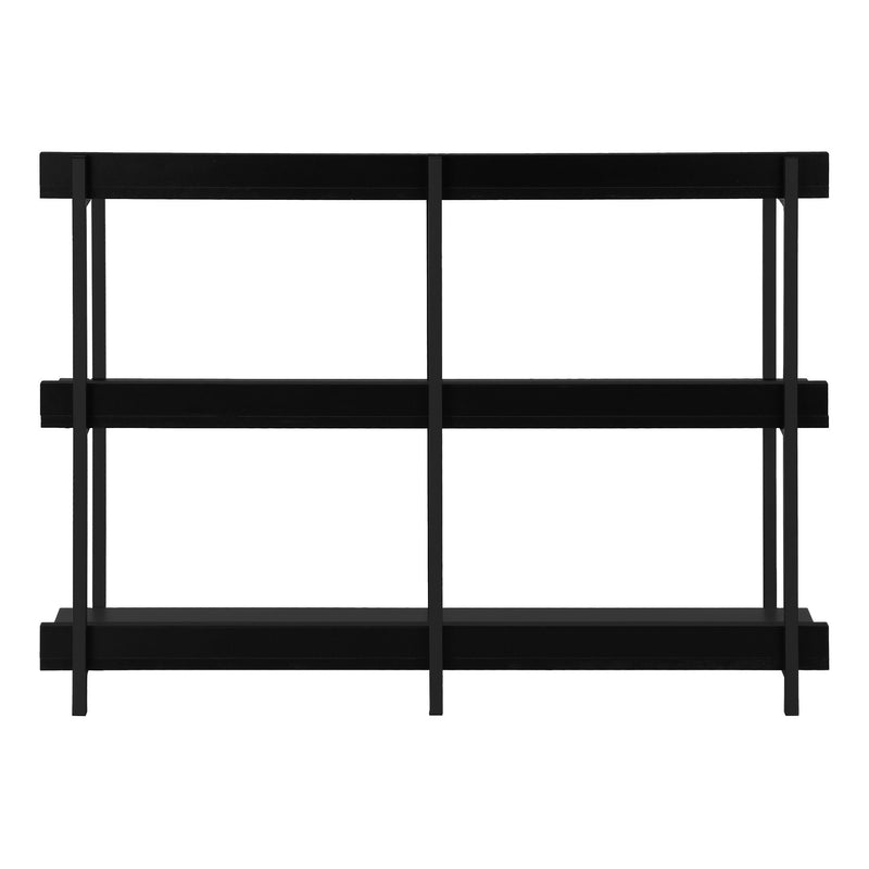 Frame Console Table With Three Shelves - Black