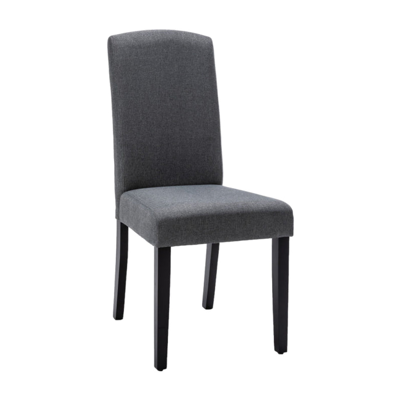 Upholstered Polyester Dining Parsons Chairs (Set of 2) - Dark Gray
