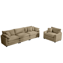 Load image into Gallery viewer, Elegant Oversized Sectional Sofa Set With Deep Seats And Flexible Layout
