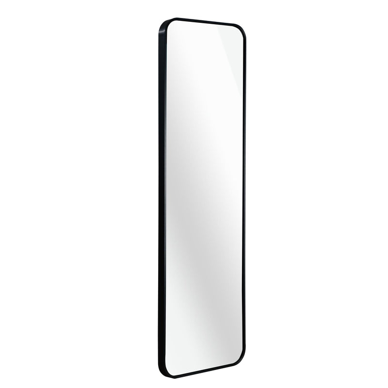 Aluminum Wall Mounted And Over The Door Framed Full Length Hanging Mirror (756089) - Black