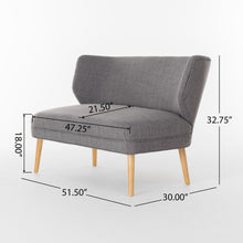 Load image into Gallery viewer, Elegant Classic Upholstered Loveseat With Curved Backrest
