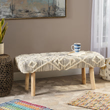Load image into Gallery viewer, Prytania - Boho Handmade Fabric Upholstered Bench
