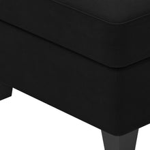 Load image into Gallery viewer, 25" Black Velvet Storage Ottoman
