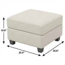 Load image into Gallery viewer, 25" Black Velvet Storage Ottoman
