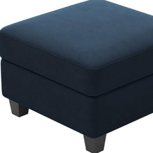 Load image into Gallery viewer, 25" Black Velvet Storage Ottoman
