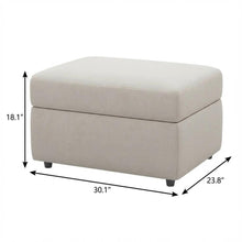 Load image into Gallery viewer, 30" Black Velvet Storage Ottoman

