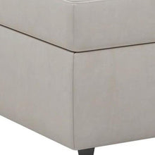Load image into Gallery viewer, 30" Black Velvet Storage Ottoman
