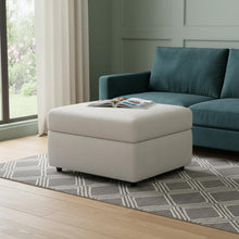Load image into Gallery viewer, 30" Black Velvet Storage Ottoman
