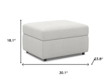 Load image into Gallery viewer, 30" Black Velvet Storage Ottoman
