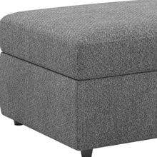 Load image into Gallery viewer, 30" Black Velvet Storage Ottoman
