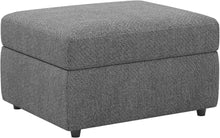Load image into Gallery viewer, 30" Black Velvet Storage Ottoman
