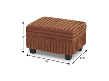 Load image into Gallery viewer, 30" Black Faux Fur Storage Ottoman
