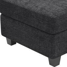 Load image into Gallery viewer, 25" Black Velvet Storage Ottoman
