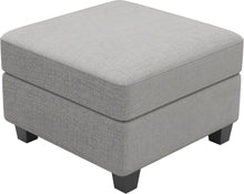 Load image into Gallery viewer, 25" Black Velvet Storage Ottoman
