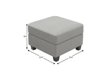 Load image into Gallery viewer, 25" Black Velvet Storage Ottoman
