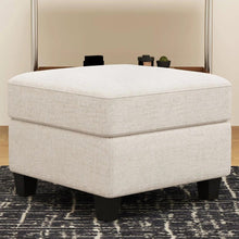 Load image into Gallery viewer, 25" Black Velvet Storage Ottoman
