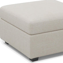Load image into Gallery viewer, 30" Beige and Black Chenille Storage Ottoman
