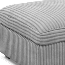 Load image into Gallery viewer, 30" Beige and Black Chenille Storage Ottoman
