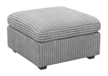 Load image into Gallery viewer, 30" Beige and Black Chenille Storage Ottoman
