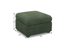 Load image into Gallery viewer, 30" Beige and Black Chenille Storage Ottoman
