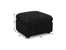 Load image into Gallery viewer, 30" Beige and Black Chenille Storage Ottoman
