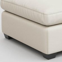 Load image into Gallery viewer, 32" Beige and Black Velvet Ottoman
