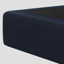 Load image into Gallery viewer, 32" Beige and Black Velvet Ottoman
