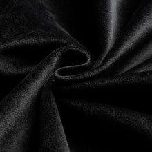 Load image into Gallery viewer, 32" Beige and Black Velvet Ottoman
