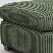 Load image into Gallery viewer, 32" Beige and Black Velvet Ottoman
