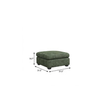 Load image into Gallery viewer, 32" Beige and Black Velvet Ottoman
