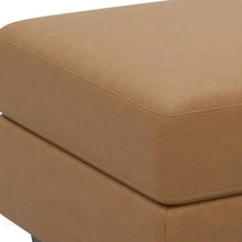 Load image into Gallery viewer, 26" Teal Blue and Black Solid Wood and Microfiber Storage Ottoman
